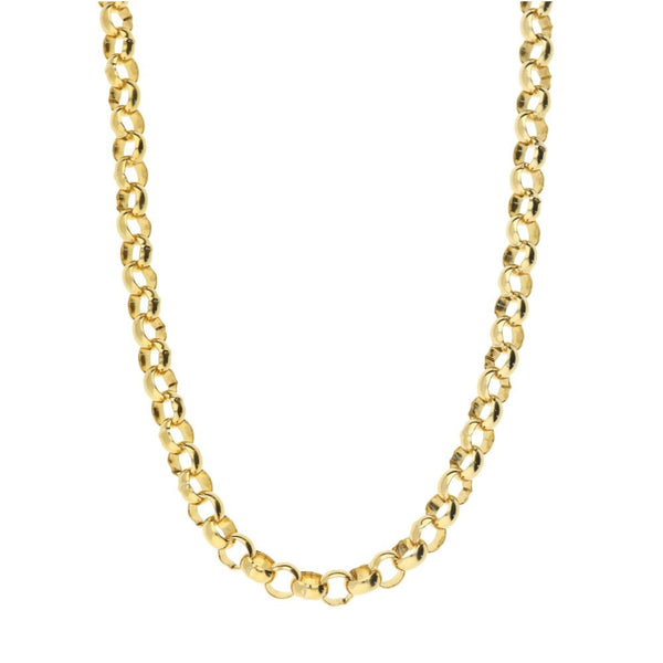 9ct Yellow Gold Solid 25-inch Round Belcher Chain 22.8g