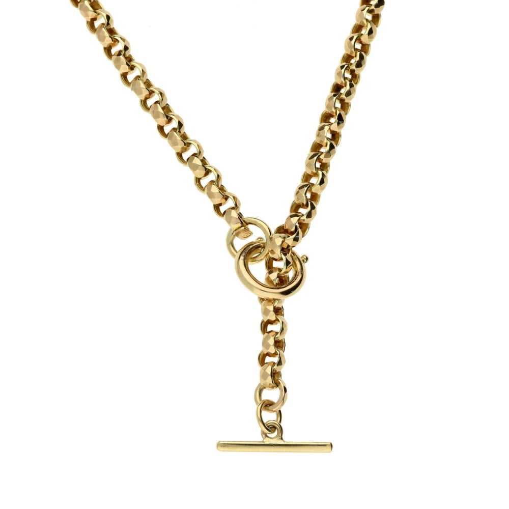9ct Yellow Gold 18-inch Mirror Ball Belcher Chain - 15.9g