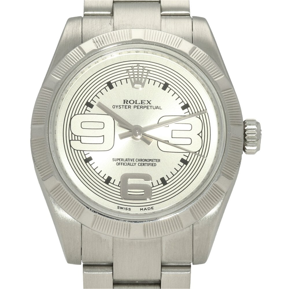 Oyster Perpetual 177210 - Midsize Watch - Silver Dial - 2008