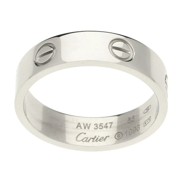 18ct White Gold Gents Cartier Band Ring - Size W½