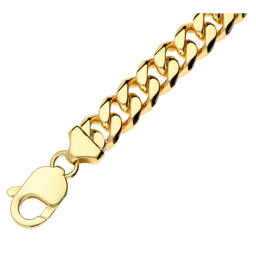 9ct Yellow Gold Gents Extra Heavy Curb Bracelet - 97.4g
