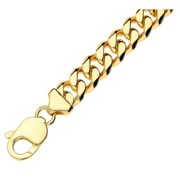 9ct Yellow Gold Gents Extra Heavy Curb Bracelet - 97.4g