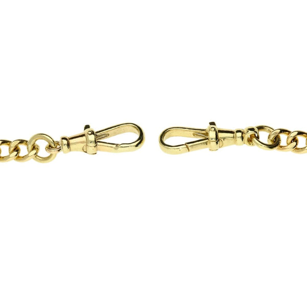 9ct Yellow Gold Gents Solid Graduated Albert Chain & T-Bar - 21"