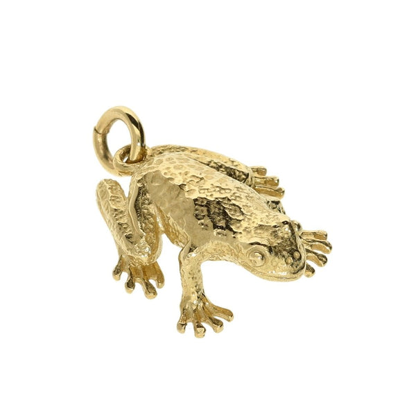 9ct Yellow Gold Frog Pendant - 3.1g