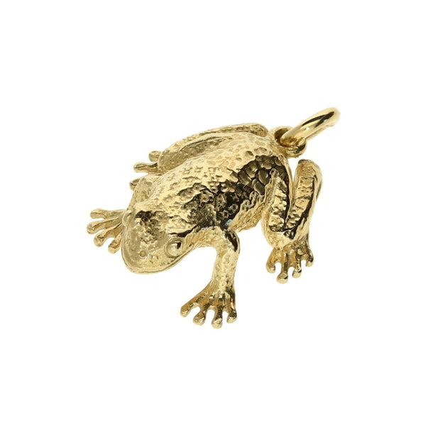 9ct Yellow Gold Frog Pendant - 3.1g