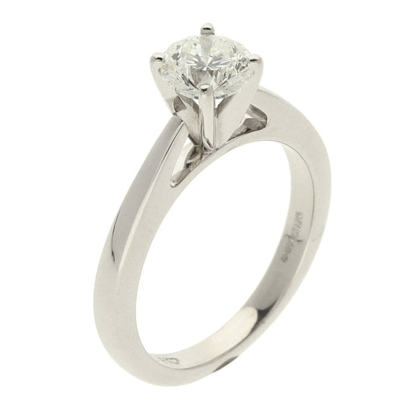18ct White Gold Diamond Engagement Ring - Size M