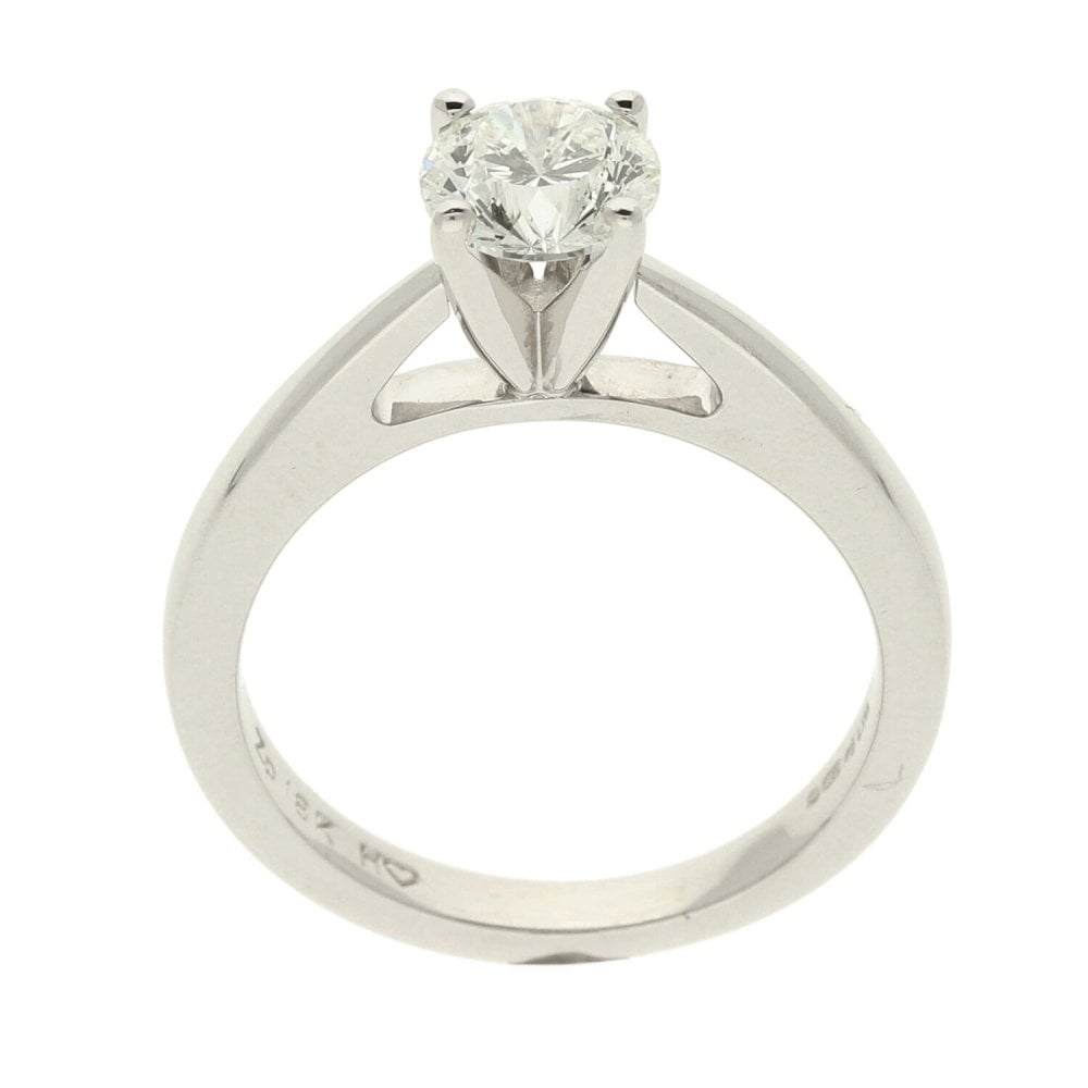 18ct White Gold Diamond Engagement Ring - Size M