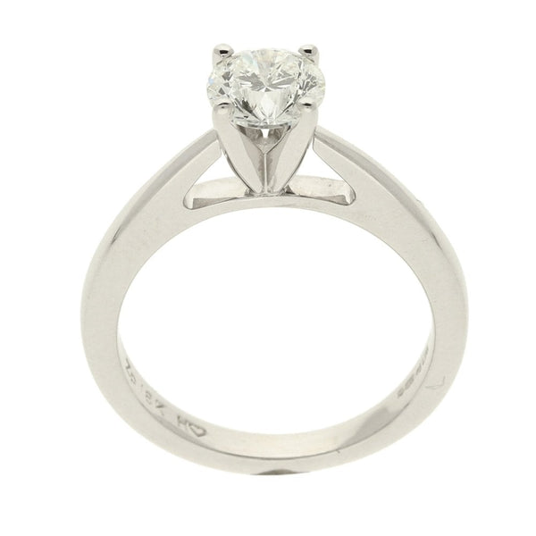 18ct White Gold Diamond Engagement Ring - Size M