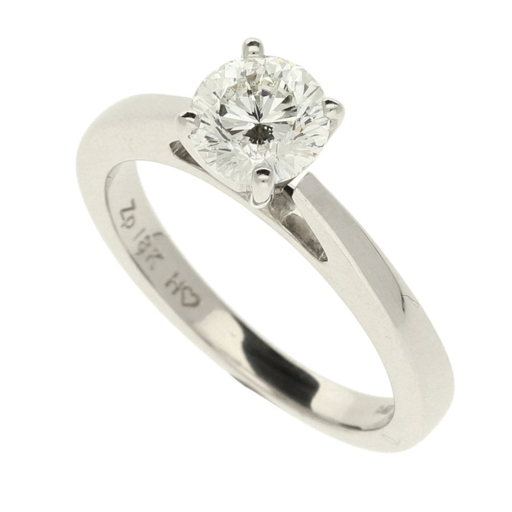 18ct White Gold Diamond Engagement Ring - Size M