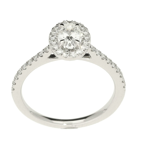 GIA Certified 0.85ct Diamond Platinum Ring - Colour G - VS1