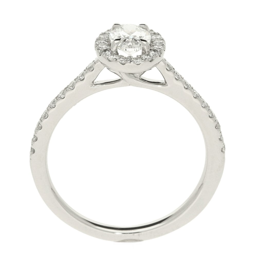 GIA Certified 0.85ct Diamond Platinum Ring - Colour G - VS1