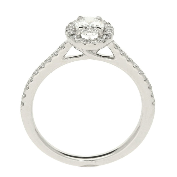 GIA Certified 0.85ct Diamond Platinum Ring - Colour G - VS1
