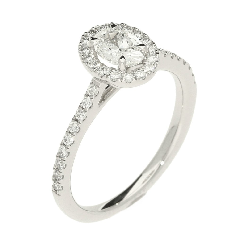 GIA Certified 0.85ct Diamond Platinum Ring - Colour G - VS1