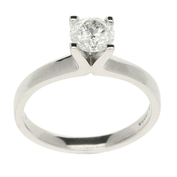 18ct White Gold Diamond Engagement Ring - Size M