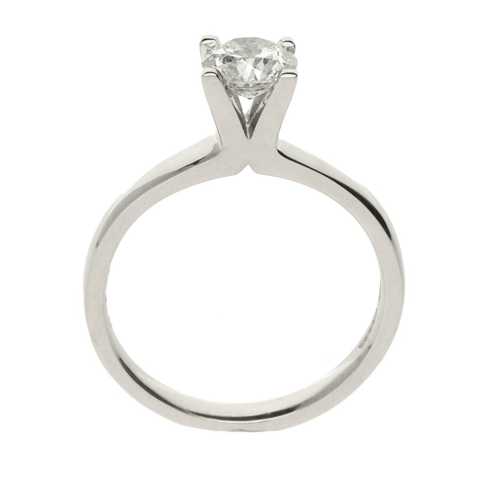 18ct White Gold Diamond Engagement Ring - Size M
