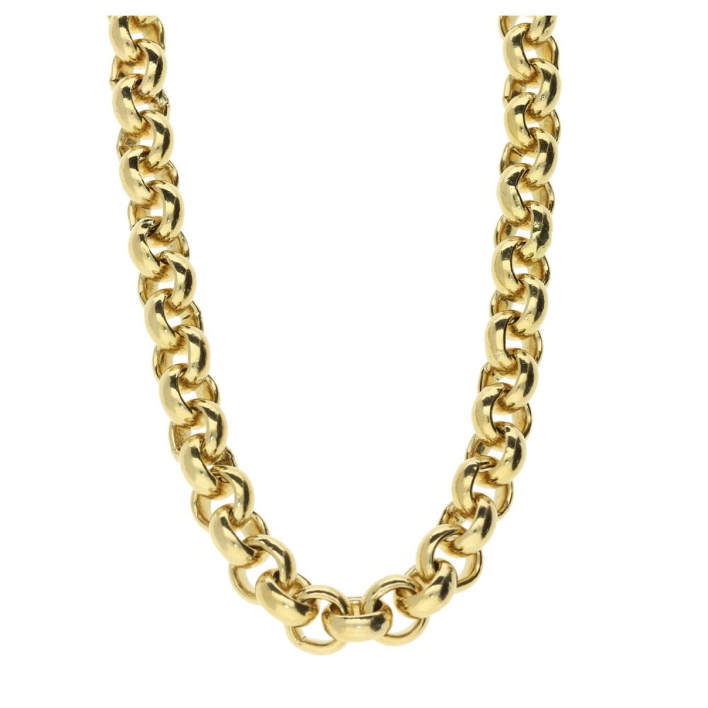 9ct Yellow Gold Solid 23" Round Belcher Chain