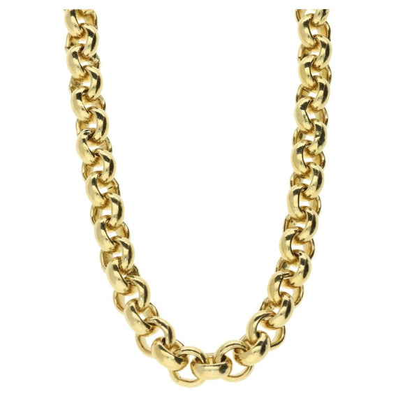 9ct Yellow Gold Solid 23" Round Belcher Chain