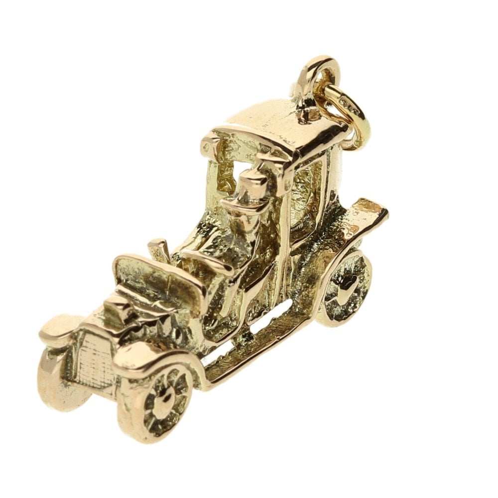 9ct Solid Yellow Gold Vintage Style Car