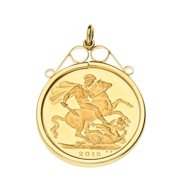 2015 Gold Full Sovereign Pendant - 9.0g
