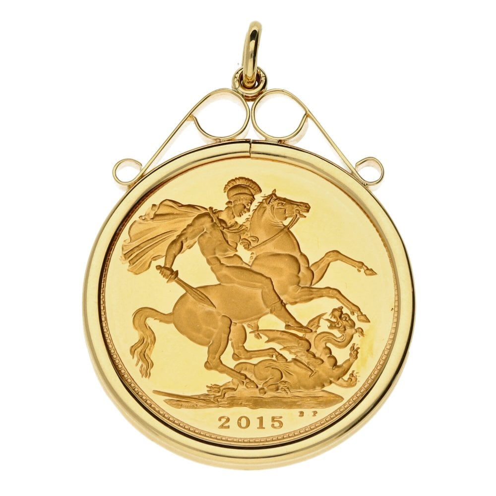 2015 Gold Full Sovereign Pendant - 9.1g
