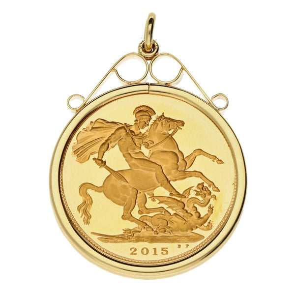 2015 Gold Full Sovereign Pendant - 9.1g
