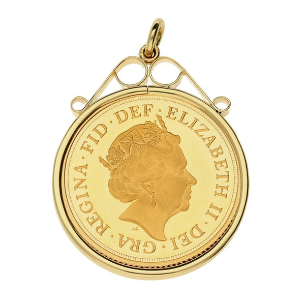 2015 Gold Full Sovereign Pendant - 9.1g