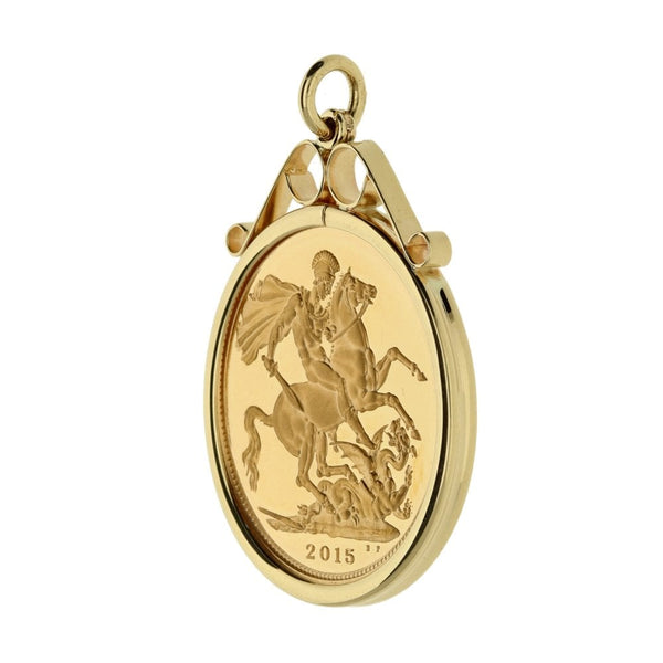 2015 Gold Full Sovereign Pendant - 9.1g