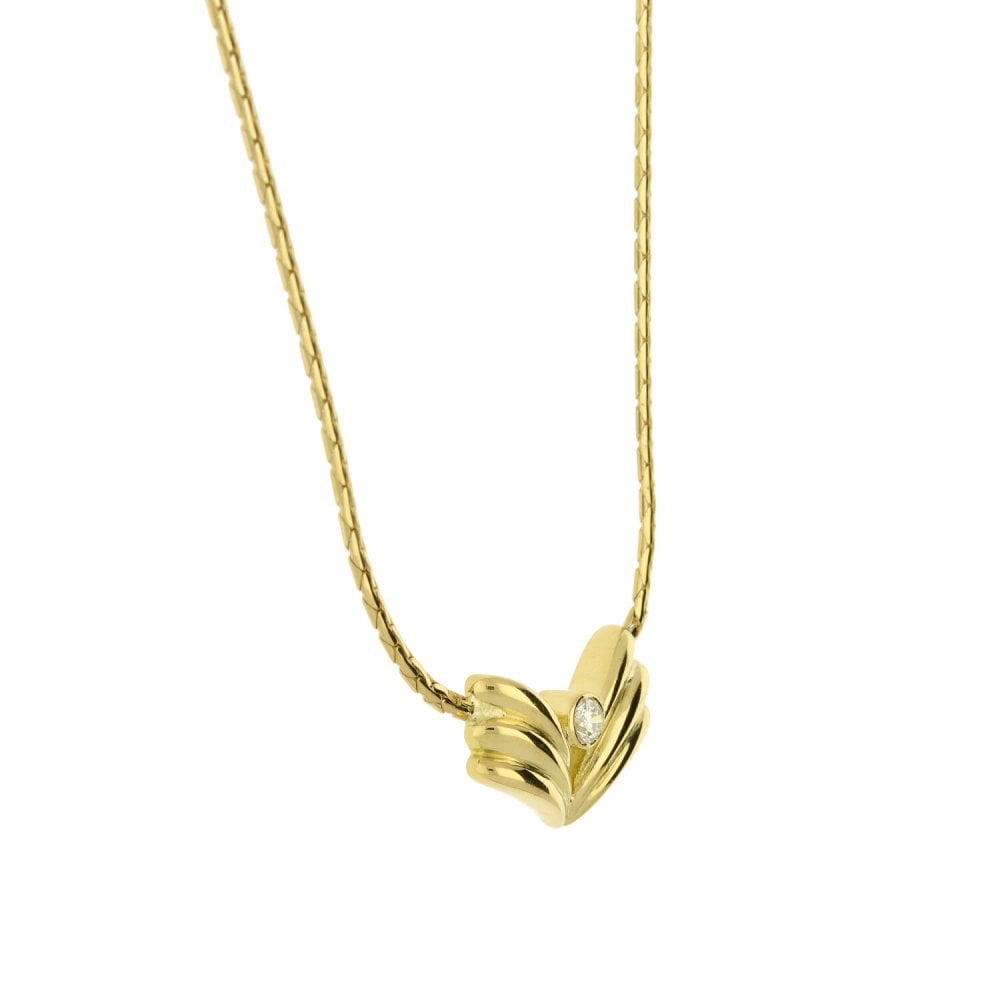Ladies 18ct Yellow Gold Diamond Necklace - 0.28ct