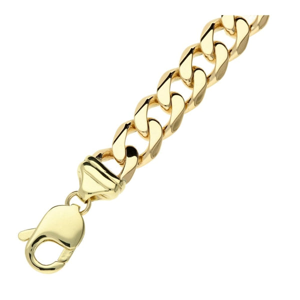 Gents 9ct Yellow Gold Heavy Curb Bracelet - 9" - 56g