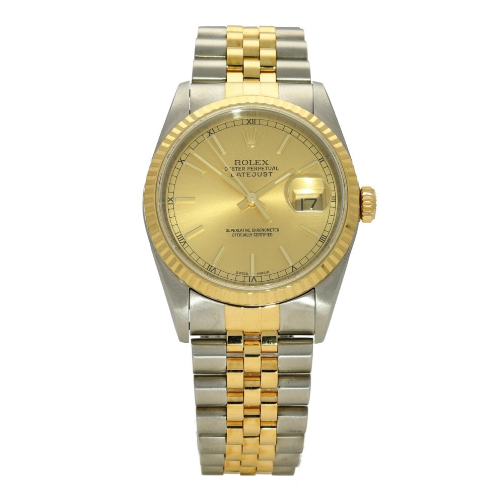 Datejust 16233 - Gents Watch - Gold Dial - 2003