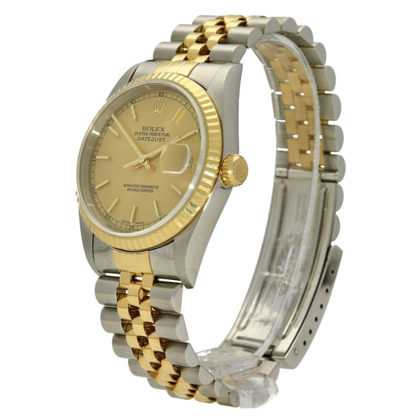 Datejust 16233 - Gents Watch - Gold Dial - 2003