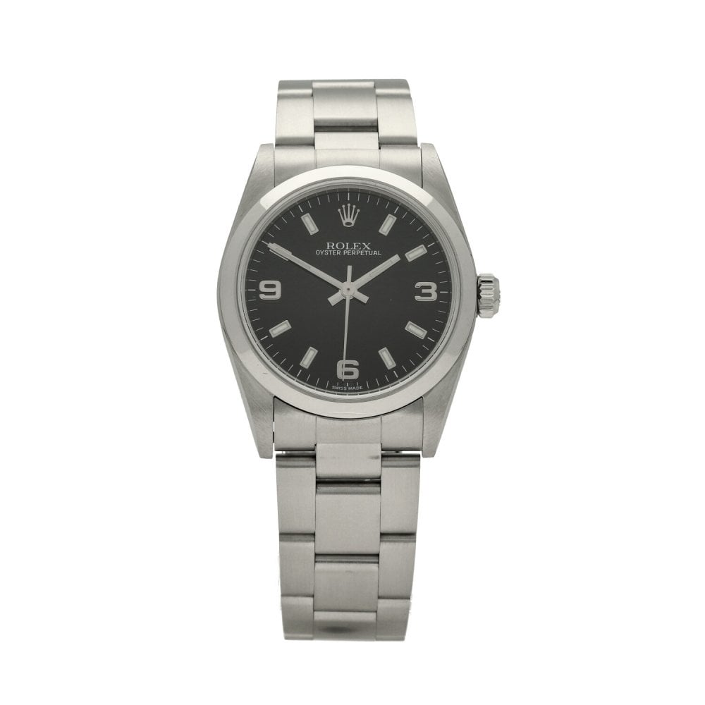 Oyster Perpetual Watch 77080 - Black Dial - 2002