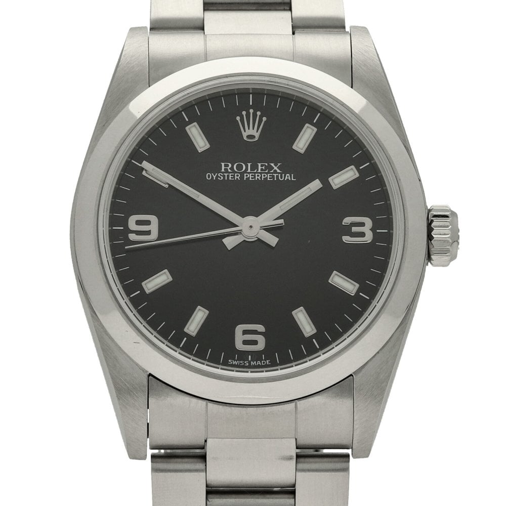 Oyster Perpetual Watch 77080 - Black Dial - 2002