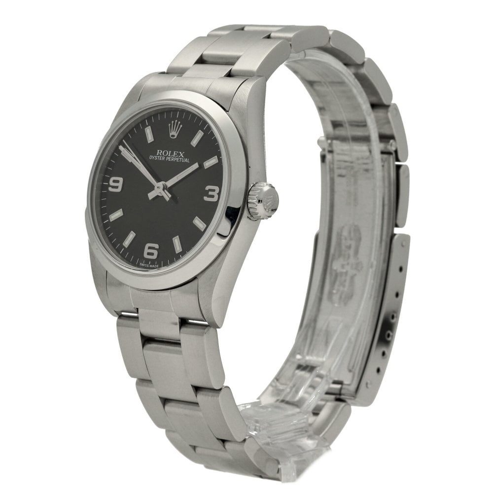 Oyster Perpetual Watch 77080 - Black Dial - 2002