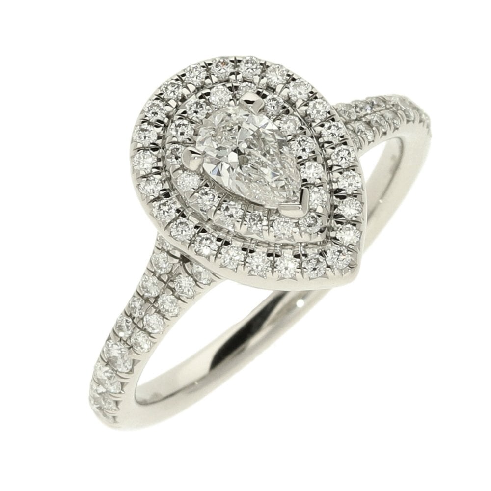 Ladies GIA Certified 0.75ct Diamond Platinum Ring - Colour F