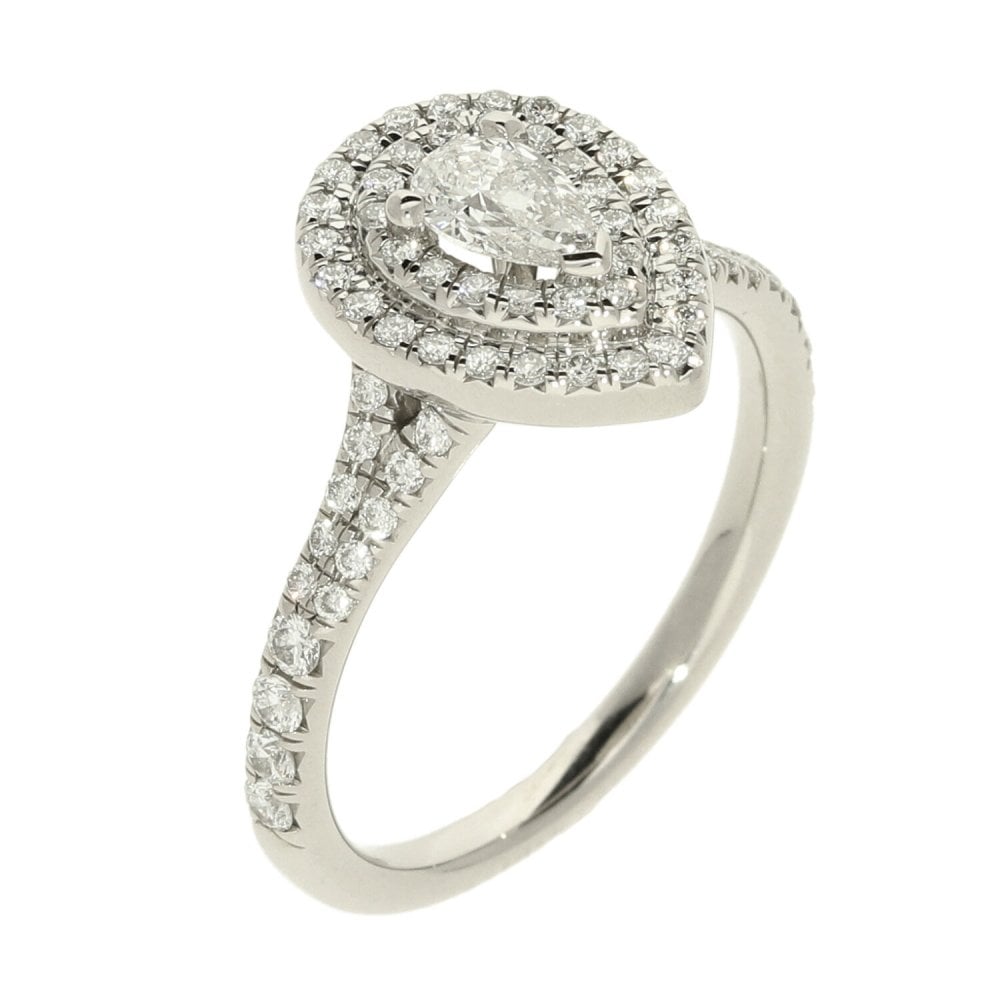 Ladies GIA Certified 0.75ct Diamond Platinum Ring - Colour F
