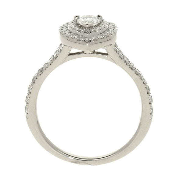 Ladies GIA Certified 0.75ct Diamond Platinum Ring - Colour F