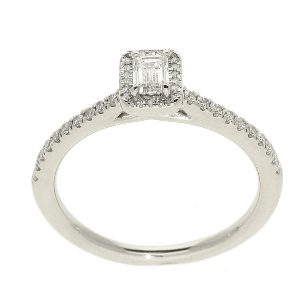 Ladies GIA Certified 0.43ct Diamond Platinum Ring - Colour D