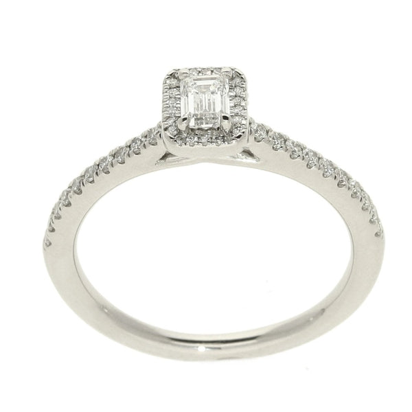 Ladies GIA Certified 0.43ct Diamond Platinum Ring - Colour D