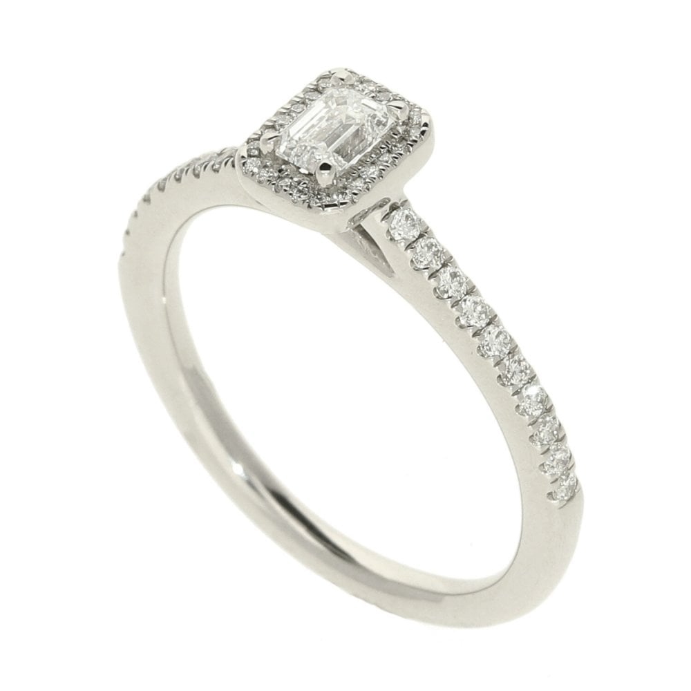 Ladies GIA Certified 0.43ct Diamond Platinum Ring - Colour D