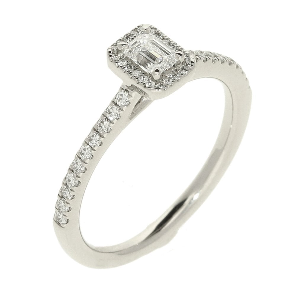 Ladies GIA Certified 0.43ct Diamond Platinum Ring - Colour D
