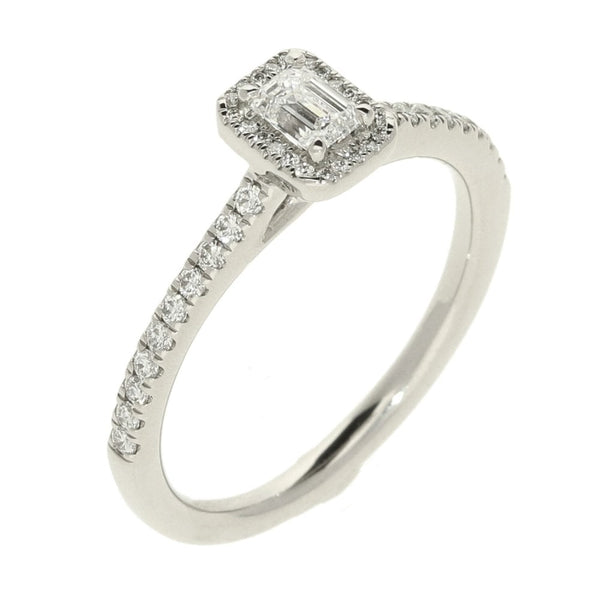 Ladies GIA Certified 0.43ct Diamond Platinum Ring - Colour D