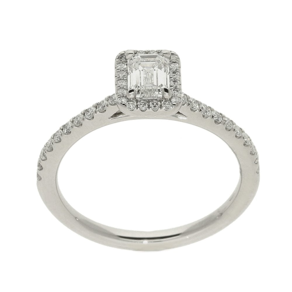 Ladies GIA Certified 0.80ct Diamond Platinum Ring - Colour E