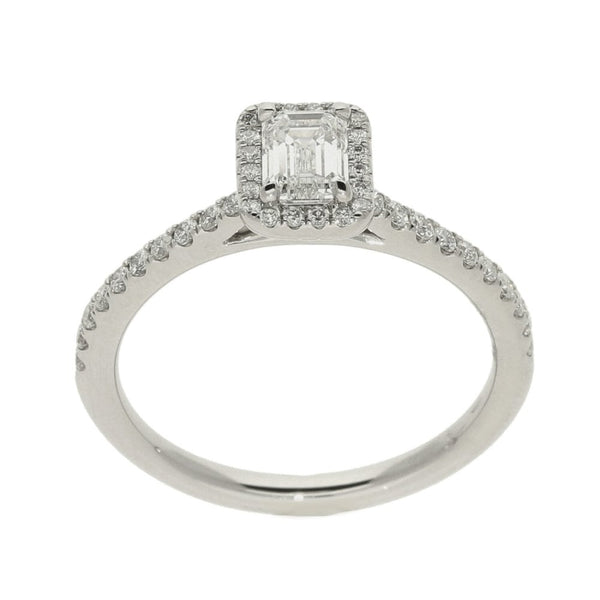 Ladies GIA Certified 0.80ct Diamond Platinum Ring - Colour E