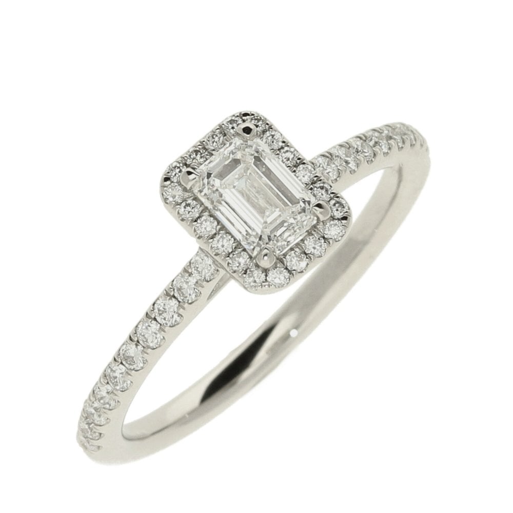 Ladies GIA Certified 0.80ct Diamond Platinum Ring - Colour E