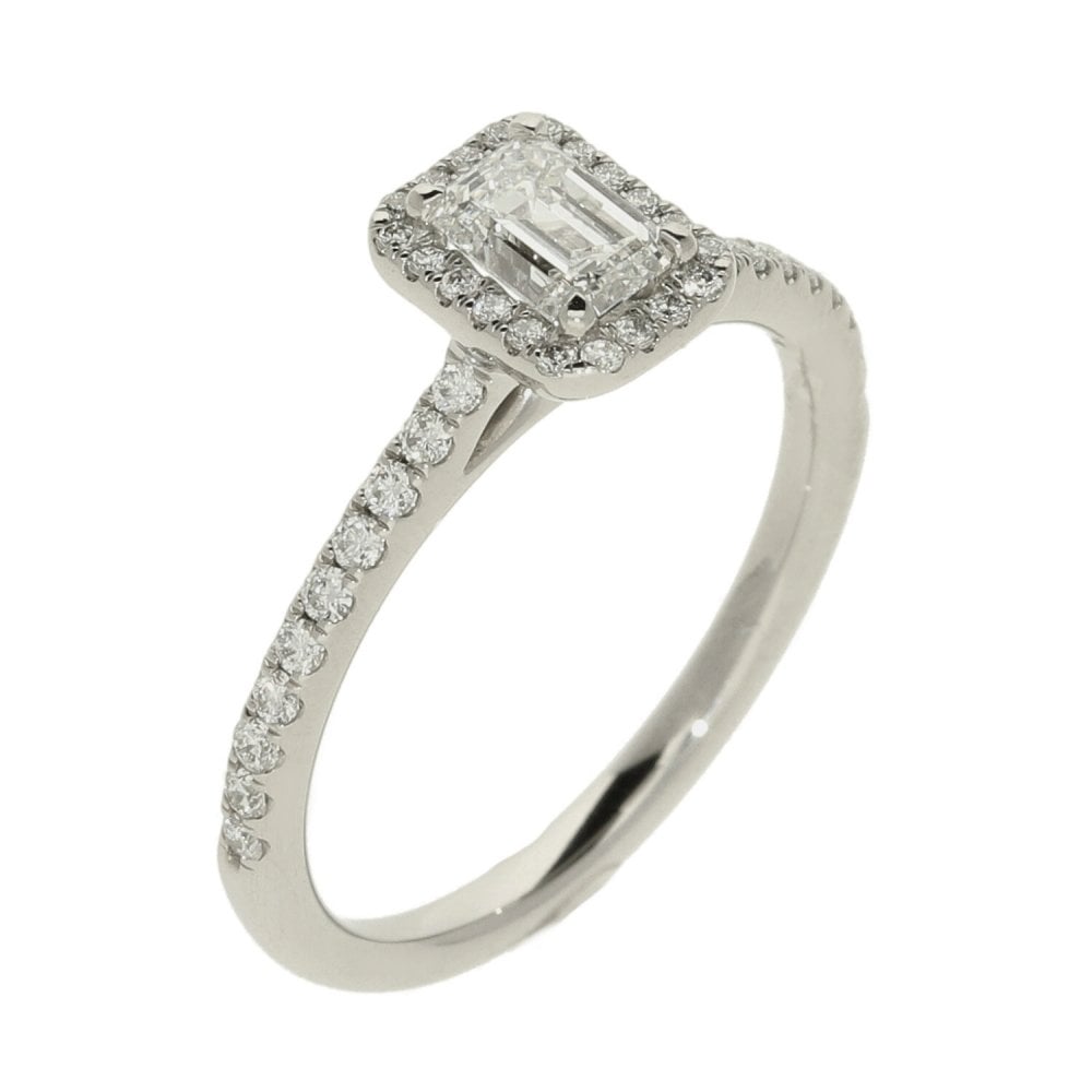 Ladies GIA Certified 0.80ct Diamond Platinum Ring - Colour E