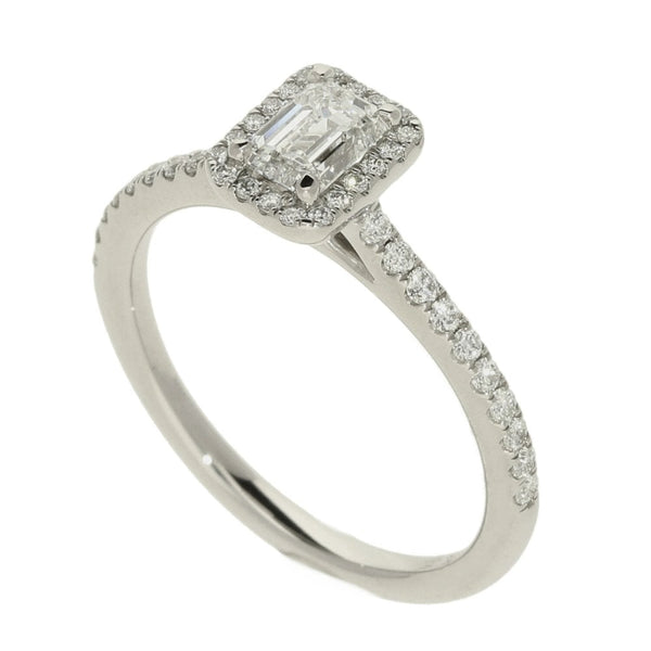 Ladies GIA Certified 0.80ct Diamond Platinum Ring - Colour E