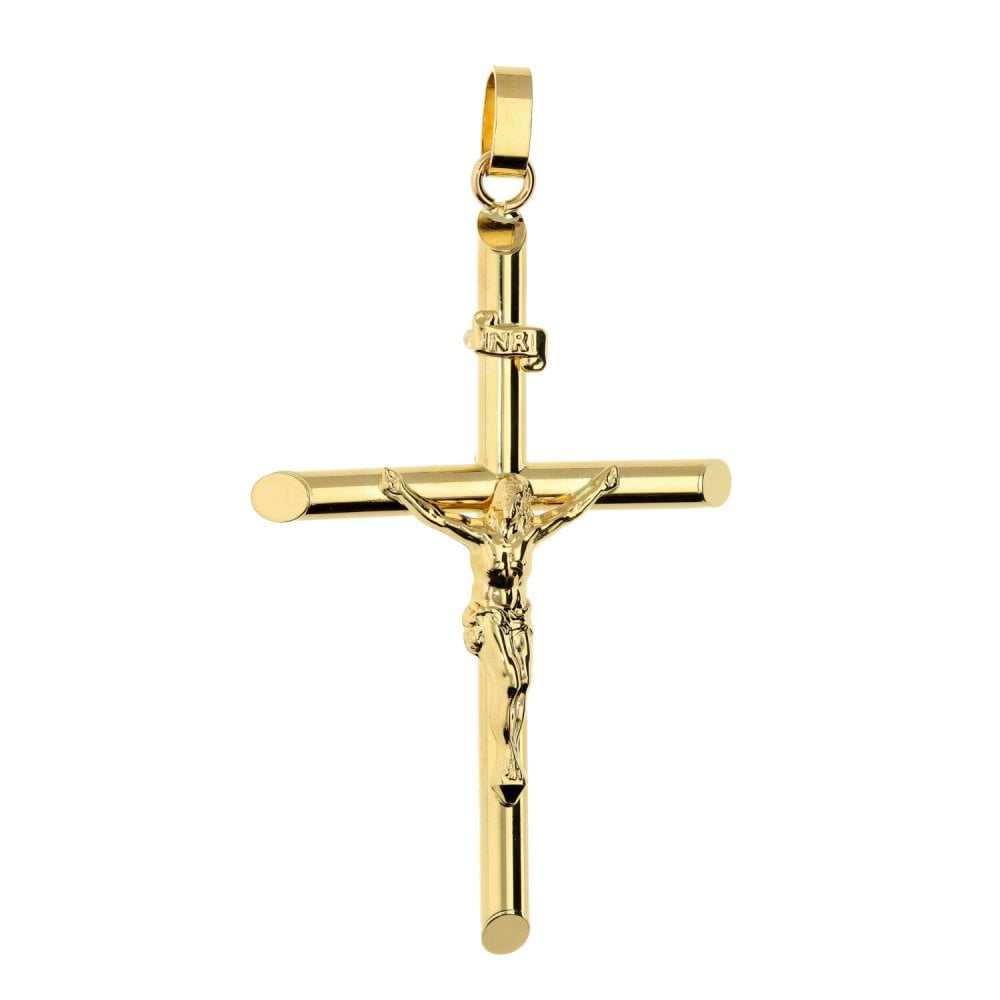 Gents 9ct Yellow Gold Crucifix - 4.6g