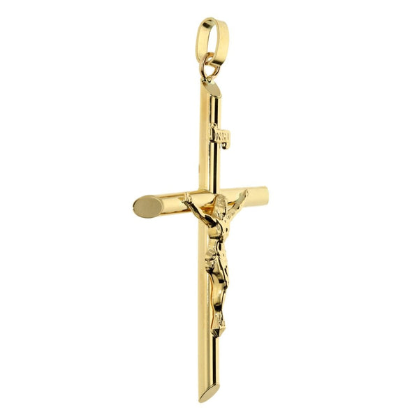 Gents 9ct Yellow Gold Crucifix - 4.6g