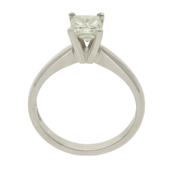 Ladies 18ct White Gold Princess Cut Diamond Ring - Size N